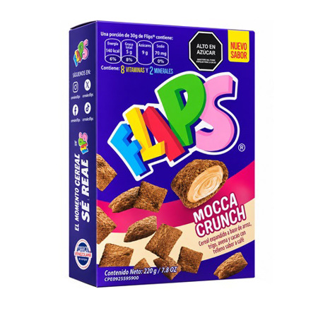 Imagen de Cereal Relleno De Mocca Flips 220g